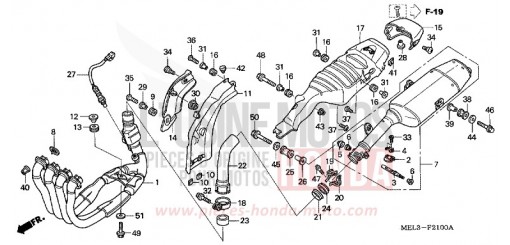 SILENCIEUX D'ECHAPPEMENT (CBR1000RR4/5) CBR1000RR4 de 2004